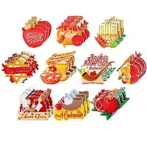 Rosh Hashanah New Wooden Hanging Decorations 30 Pcs Jewish New Year Shana Tova
